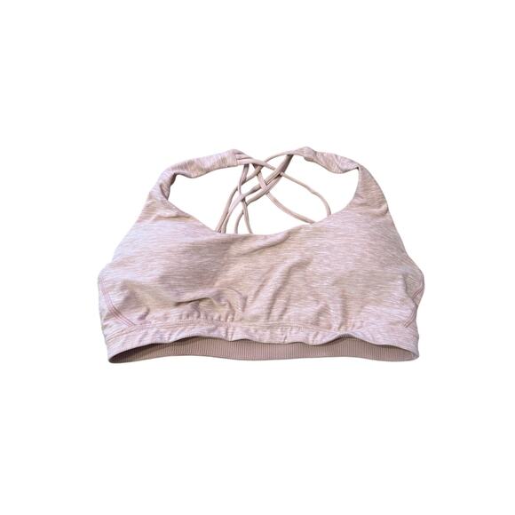 Victoria Secret Bralette Large Bra Strappy Cross Back Pull On Padded Pink - Picture 1 of 5